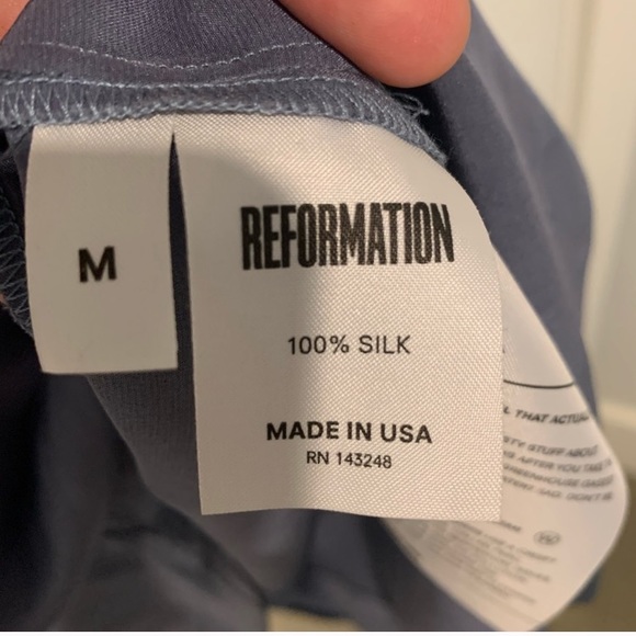 Reformation blue silk lace dress - Picture 3 of 5